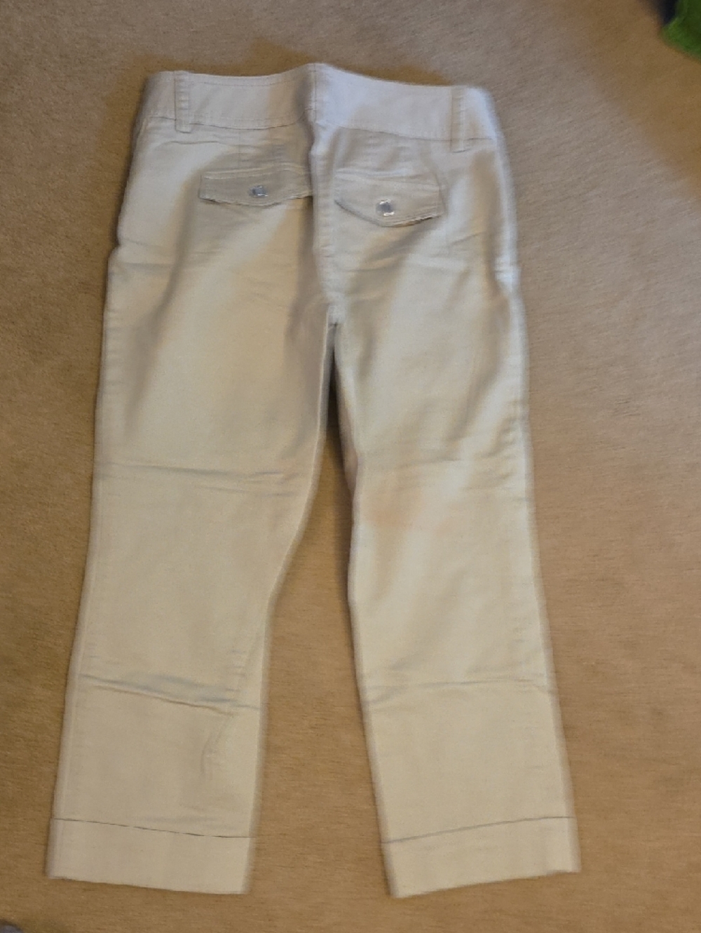 White House Black Market Khaki Stretch Cropped Pants Size 2 - Picture 5 of 5